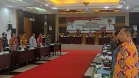 RAPIM TEPRA - Tampak suasana Rapat Pimpinan TEPRA Pemkab Katingan Triwulan IV Tahun 2022, di Aula Bappelitbang Katingan, baru-baru ini. (FOTO: IST)