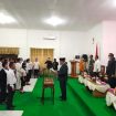 PELANTIKAN - Wakil Bupati Katingan Sunardi N.T Litang menghadiri kegiatan Pengambilan Sumpah Janji dan Bimtek PPK pada Pemilu Tahun 2024 se-Kabupaten Katingan, di Aula BPKAD setempat, Rabu (04/01/2023). (FOTO: IST)
