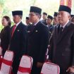 PELANTIKAN - Tampak para Pejabat Pimpinan Tinggi Pratama di Lingkup Pemerintah Kabupaten Katingan saat menhairi acara pelantikan, Rabu (04/01/2023) pagi. (FOTO: IST)