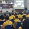 SAMBUTAN - Wakil Bupati Gumas, Efrensia LP Umbing saat membuka Lounching Aplikasi Srikandi, Bimtek Srikandi dan Sosialisasi Pengawasan Kearsipan, di Aula Bappedalitbang, Kamis (16/02/2023). (FOTO: IST)