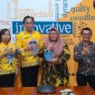 KUNKER - Sekdistransnakerkop UKM Kabupaten Gumas, Adenuan Alfred Segah didampingi beberapa kabid bersama Kepala BPVP Samarinda Tuty Haryanti dan Kasubag Umum BLK Samarinda Kukuh Eko Suhartanto. (FOTO: IST)