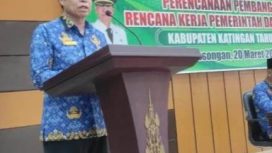 Foto: Bupati Katingan Sakariyas. Saat membuka giat Musrenbang Kabupaten.