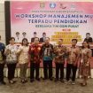 Foto: Bupati Katingan Sakariyas disela-sela giat Workshop yang dilaksanakan Dinas Pendidikan Katingan di Luwansa Hotel Palangkaraya. 
