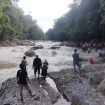 Foto: Suasana Alam Riam Jerawi Sungai Barawoi yang berada di Kecamatan Petak Malay.