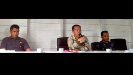 FOTO : Anggota DPRD Gumas Polie L Mihing melaksanakan reses perseorangan di desa wilayah dapil tiga baru-baru ini.