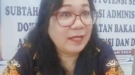 Foto : Rudyanti Dototea Tobing Koordinator Divisi Hukum Penyelesaian Sengketa Bawaslu Provinsi Kalteng. 