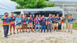 Foto : Pengurus dan Anggota PWI Kabupaten Katingan saat mengikuti kegiatan HPN Tingkat Provinsi Kalimantan Tengah di Nanga Bulik Kabupaten Lamandau. 