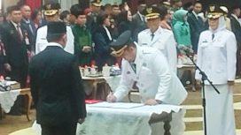 Foto : Saiful saat dilantik Gubernur Kalimantan Tengah sebagai Penjabat Bupati Katingan 