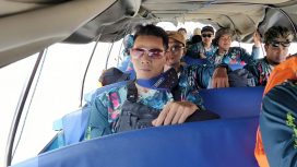 FOTO : Ketua Umum Kitadaya Katingan, Khairul Saleh bersama anggota saat Jelajah Ekowisata Menuju Dusun Rangan Seha, Kecamatan Kamipang.