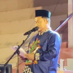 FOTO : Pj Bupati Katingan, Saiful saat menyampaikan sambutan pada acara tutup tahun 2023 dan menyambut tahun baru 2024, di lapangan Sport Center Kota Kasongan.