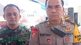 Kabagops Polres Katingan AKP Ratno didampingi Anggota Kodim 1019 Katingan