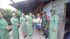 Ketua Persit Chandra Kirana Cabang LXI Dim 1019 Koorcab Rem 102 PD XII Tanjung Pura Ny. Tarie Anggun 