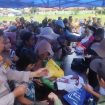 Antusias Masyarakat Kasongan saat Dinas Ketahanan Pangan dan Pertanian serta Bulog Regional Kalteng lakukan Gerakan Pasar Murah di Kasongan