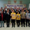 Kapolres Gunung Mas AKBP Theodorus Priyo Santoso. S.I.P saat menghadiri pengukuhan dan Pelantikan KONI Kabupaten Gunung Mas.