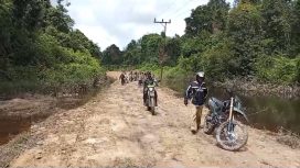 Inilah Ruas Jalan yang menghubungkan Desa Luwuk Kiri dan Desa Tumbang Pango 
