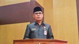 Pransang. Sekretaris Daerah Kabupaten Katingan, saat membacakan Pidato Pengantar LKPJ Bupati Tahun Anggaran 2023 