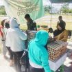Suasana pasar murah yang dilakukan Pemda Katingan bekerjasama dengan Kodim 1019 Katingan