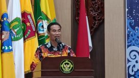 Marwan Susanto. Ketua DPRD Kabupaten Katingan saat mewakili DPRD Se-Kalimantan Tengah menyampaikan Sambutan di BPK-RI Perwakilan Kalimantan Tengah  