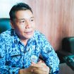 Kepala Disbudpar Gunung Mas Hansli Gonak saat dibincangi wartawan di ruang kerjannya, Senin (20/05/2024).