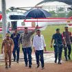 Dandim 1019 Katingan saat mendampingi Presiden Joko Widodo dalam Kunjungan Kerja di Kasongan Kabupaten Katingan