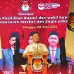 Penjabat Bupati Katingan Saiful saat peluncuran Pemilihan Kepala Daerah di Sport Center Kasongan
