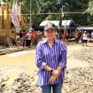 Ketua Komisi II DPRD Gunung Nomi Aprilia sedang mendatangi ritual adat tiwah di Kelurahan Tampang, Kecamatan Kurun, Sabtu (8/06/2024).