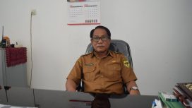 Sekwan DPRD Gumas Untung Dugan saat dibincangi awak media di ruang kerjannya, Senin (15/07/2024).