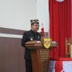Pj Bupati Gumas Herson B Aden saat menypailan pidatonya di Rapat Paripurna ke-8 (Delapan), Masa Persidangan III tahun sidang 2024, Jumat (19/07). 