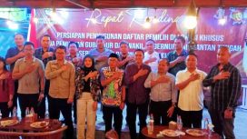 KPU Kabupaten Katingan saat melaksanakan rapat koordinasi terkait daftar pemilih di lokasi kusus 