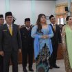 Kalangan DPRD Gumas Binartha, Neni, Celsius, Concon, saat pengambilan sumpah janji jabatan. 