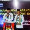 Calon Bupati Suhaemi dan Calon Wakil Bupati Nikodemus usai daftar di KPU Katingan