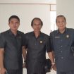Ketua DPRD Gumas H Gumer (tengah) dan koleganya Binartha dan Punding.