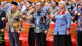 Pj Bupati Gumas Herson B. Aden saat menghadiri kegiatan Harganas di Kota Sampit, Kamis (5/9) lalu.