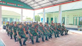 FOTO : Suasana Kegiatan pembinaan tata ruang wilayah pertahanan darat, di aula Makodim 1019/Katingan.