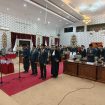 FOTO : Suasana pelantikan Ketua dan Wakil Ketua DPRD Katingan periode 2024-2029, di ruang rapat Paripurna DPRD .