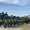 FOTO : Suasana Personel TNI saat mengikuti apel gelar pasukan pelaksanaan Operasi Lilin Telabang 2024