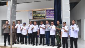 FOTO : Pj Bupati Katingan Sutoyo, saat kegiatan peresmian Bangunan Pasar Tumbang Samba, Kecamatan Katingan Tengah.