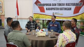 FOTO : Pj Bupati Katingan Sutoyo, Saat menghadiri ramah tamah Wakapolda Kalteng bersama Forkopimda dan tokoh masyarakat.