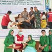 FOTO : Suasana kegiatan donor darah, di Aula Makodim 1019/Katingan, Kabupaten Katingan. 