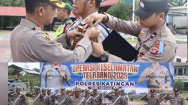 FOTO : Kapolres Katingan AKBP Chandra Ismawanto, pimpin Apel Pasukan Operasi Telabang 2025 di halaman Mapolres setempat.