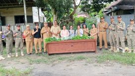 FOTO : Staf Ahli Bupati Katingan Bidang Kesejahteraan Masyarakat dan SDM, Imanuel saat kegiatan GPM di Lapangan Gagah Lurus Kasongan. 