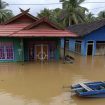 FOTO : Suasana dampak Banjir yang terjadi di Kecamatan Katingan Tengah.