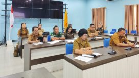 FOTO : Suasana saat mengikuti Rakor secara virtual, Media Center Diskominfostandi Katingan.