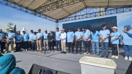 FOTO : Wakil Bupati Katingan Firdaus saat hadiri Launching Fitur Qris PT Bank Kalteng