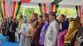 FOTO : Bupati Katingan Saiful, dan jajaran lainnya daat hadir di HUT Kalteng. 