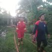 FOTO : Kondisi Kandang ayam usai kebakaran, dan dibantu oleh tim pemadam kebakaran.
