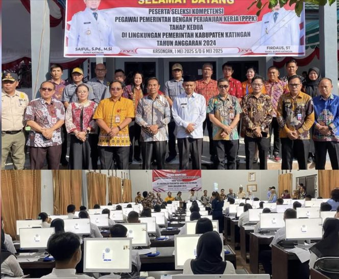 
					FOTO : Wakil Bupati Katingan Firdaus, Ketua DPRD Katingan dan Sejumlah Kepala SOPD usai membuka kegiatan seleksi PPPK tahap II