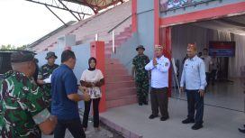 FOTO : Bupati dan Wakil Bupati Katingan serta forkopimda saat hadiri kunjungan kerja Pangdam di Katingan.
