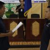 FOTO : Pengurus PWI Kabupaten Katingan Masa Bakti 2025-2028 resmi dilantik Ketua PWI Provinsi Kalteng Muhammad Zainal, di aula Dinas PUPR Katingan.
