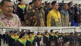 FOTO : Bupati Katingan Saiful, saat menghadiri Wisuda Program S-1 di STIE Palangka Raya.
